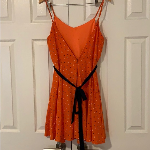 Orange Mini Boat Patterned Dress - Picture 3 of 5